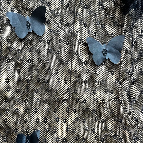 Free People Black Lace Flutter By Tee - Picture 9 of 10